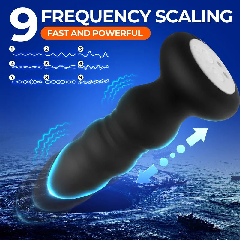Vibrating Butt Plug with LED Mode