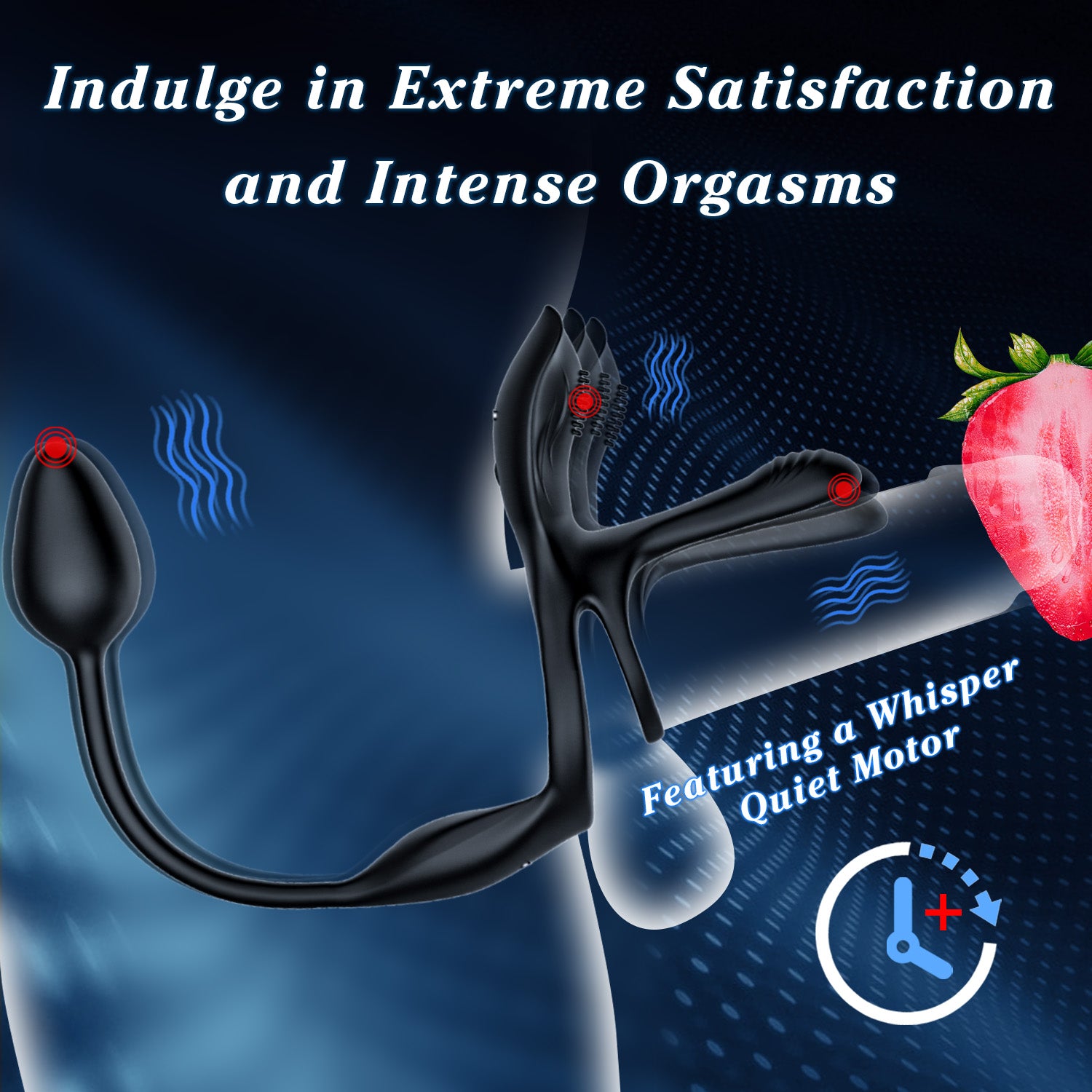 Vibrating Cock Ring with Anal Plug