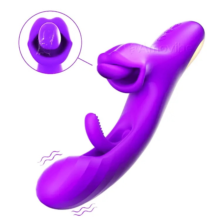 G spot Flapping Vibrator with Tongue Licking & Vibration Amovibe G spot Flapping Vibrator with Tongue Licking & Vibration Amovibe