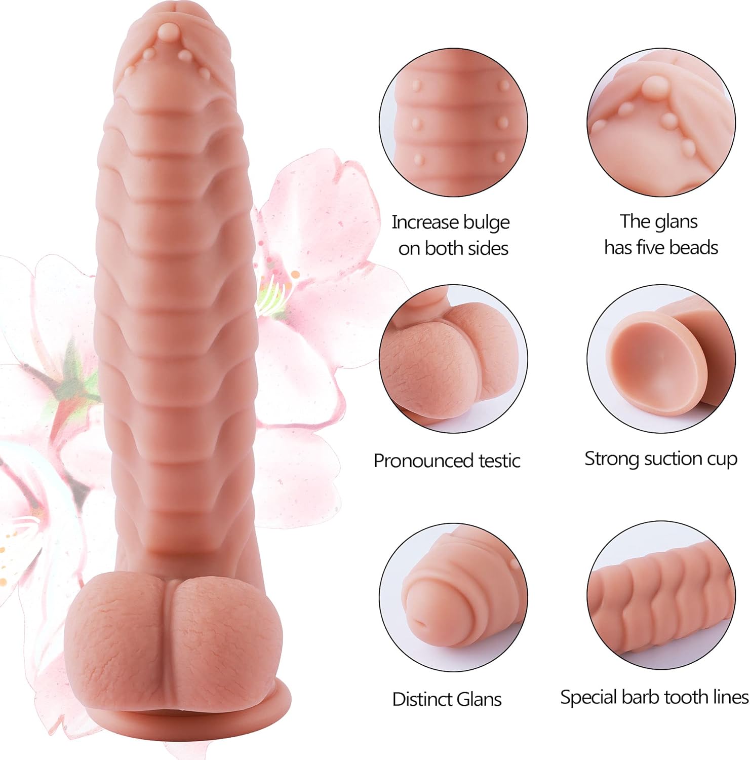 8.66 Inch Vibrating Silicone Dildo with Remote Control & Strong Suction Cup