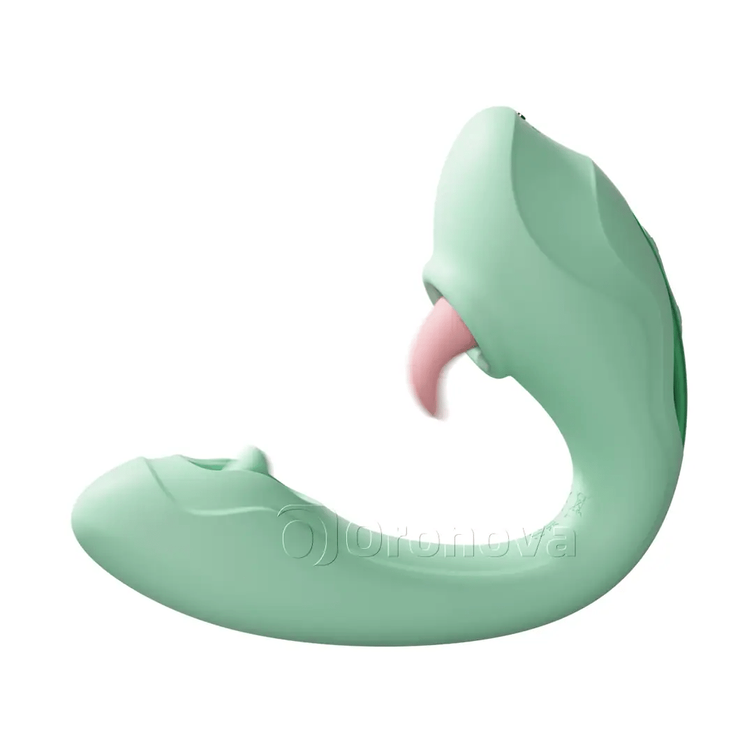 Tongue & Tapping 2-in-1 Vibrator – Clitoral Licking Stimulation, 7 Licking & 7 Tapping Modes