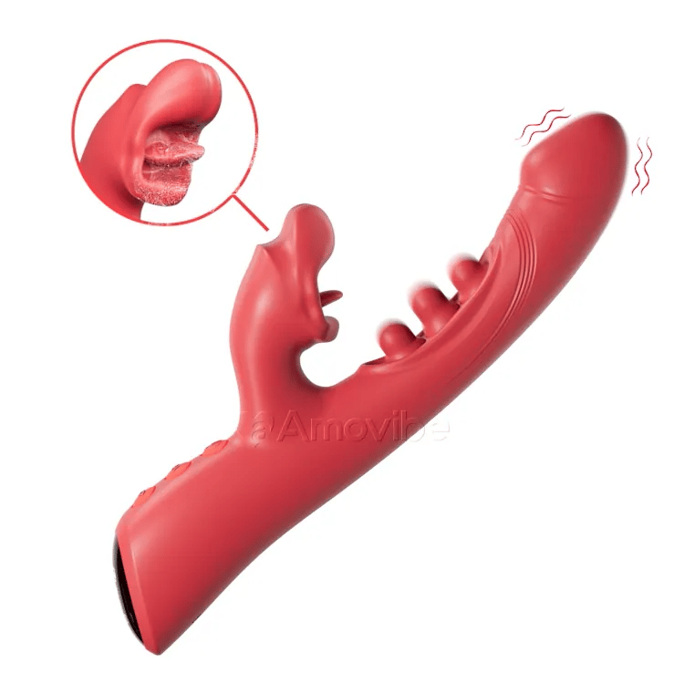 Kissing & Triple-Tap Vibrator Clit & G-Spot Stimulation Amovibe Kissing & Triple-Tap Vibrator Clit & G-Spot Stimulation Amovibe