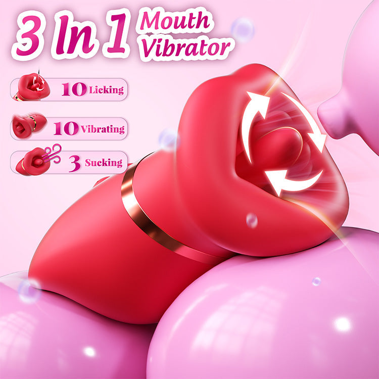 360° Tongue Licking & Suction Vibrator