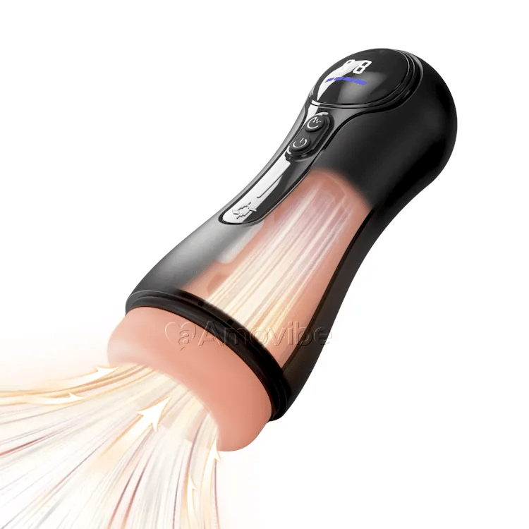 Auto Male Masturbator  4 Suction, 9 Vibes, LED Display  Amovibe