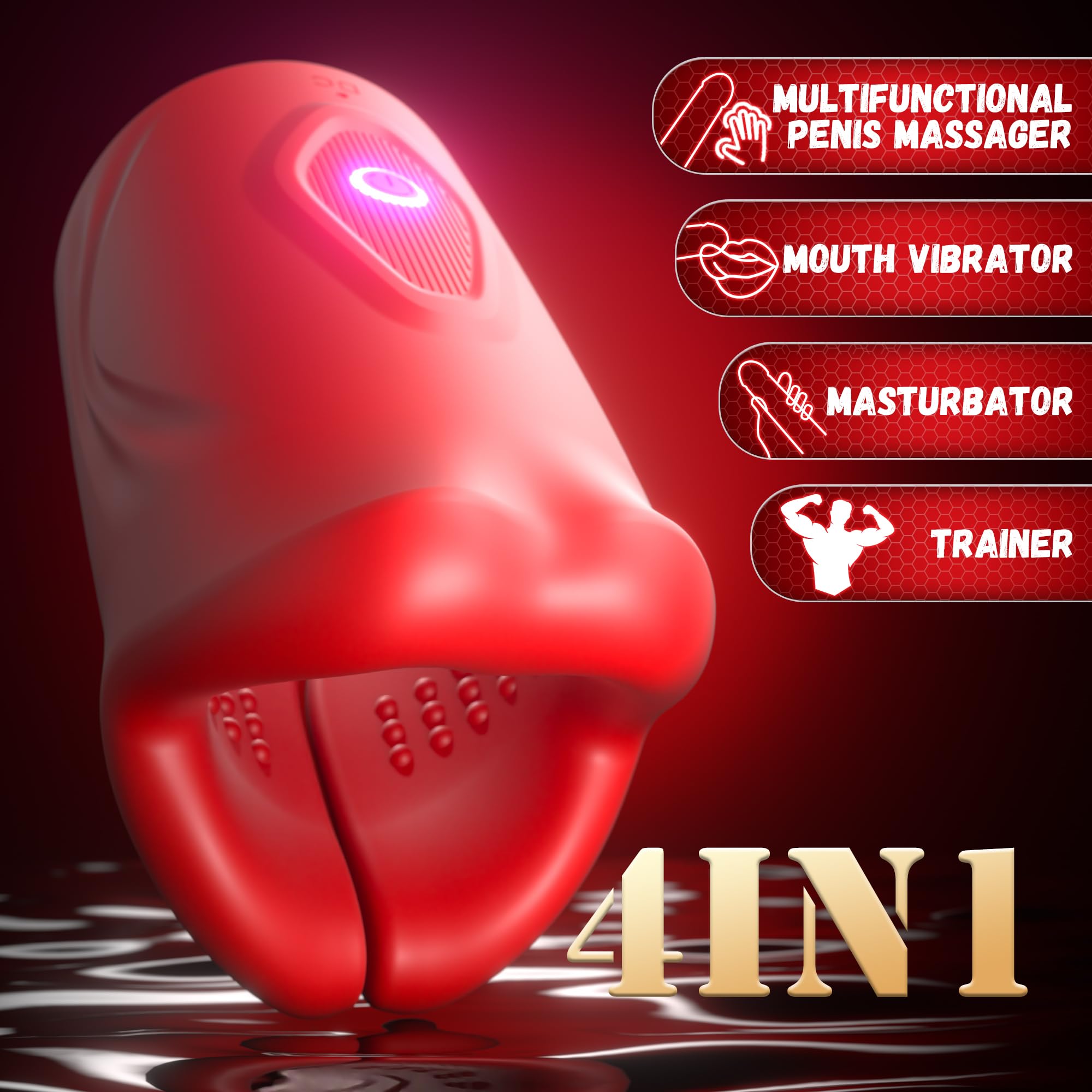 Powerful 9-Mode Vibrating Male Masturbator – Hands-Free Training