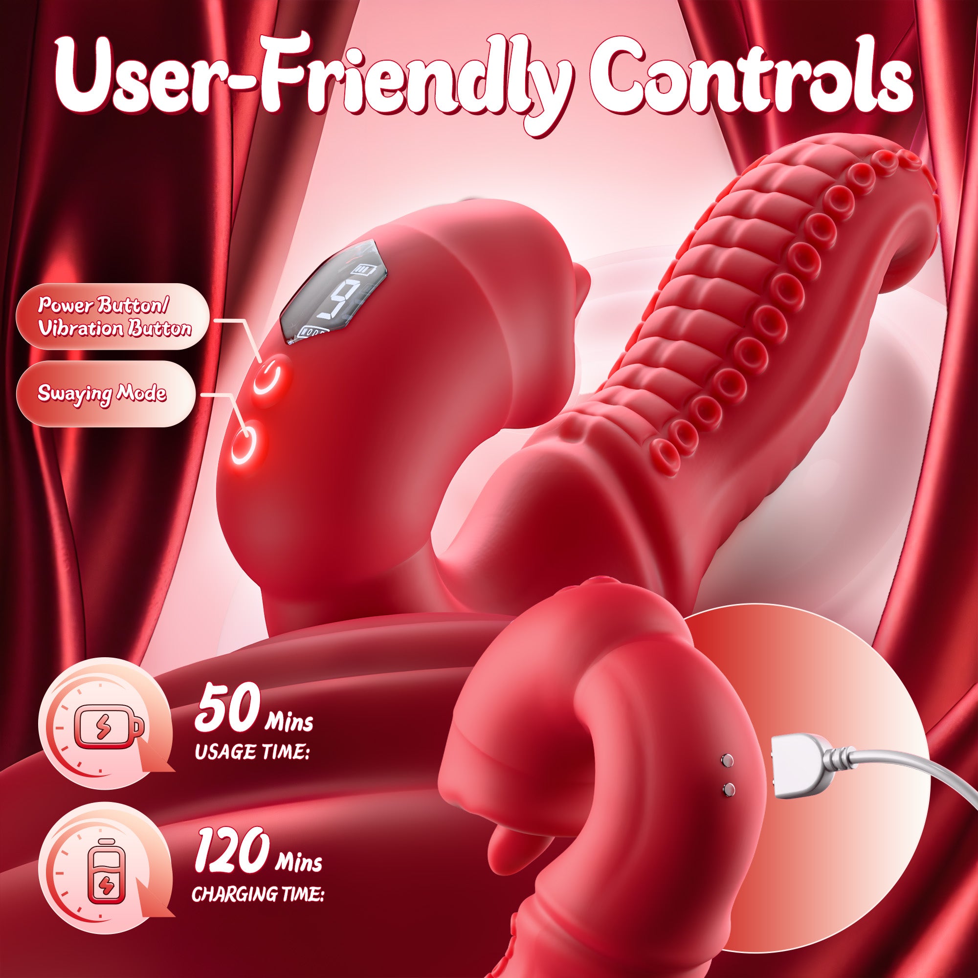 Rose Sex Toys Vibrator Adult Toys for Women, KERERO Female Sex Toys with 9 Licking & Swing Modes,Thrusting Dildo Sex Toys for Women Pleasure,Sex Toys for Couples