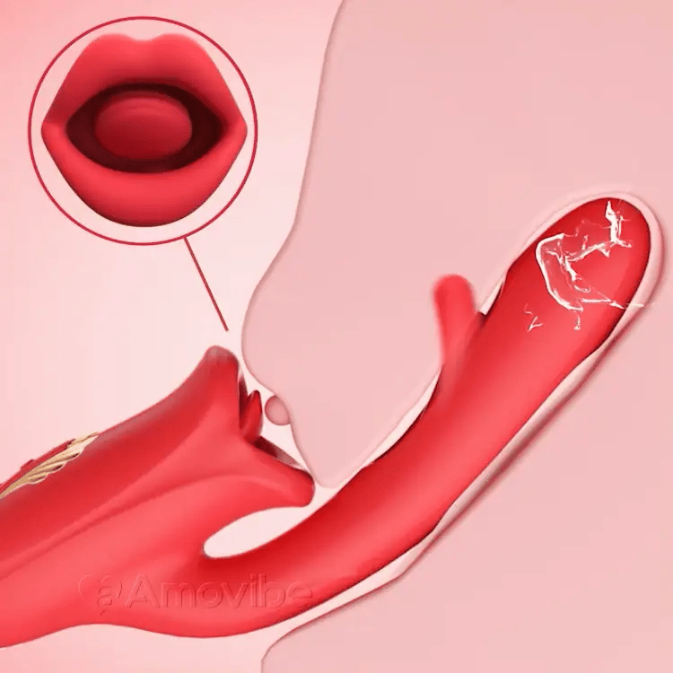 G Spot Flapping Vibrator with Kissing Function Vibrating Tongue