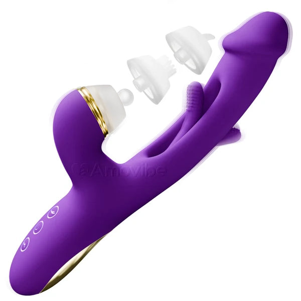 G Pro Ultra - Innovative Flapping G spot Vibrator with Replaceable Silicone Sleeves for Tapping, Tickling & Licking Function