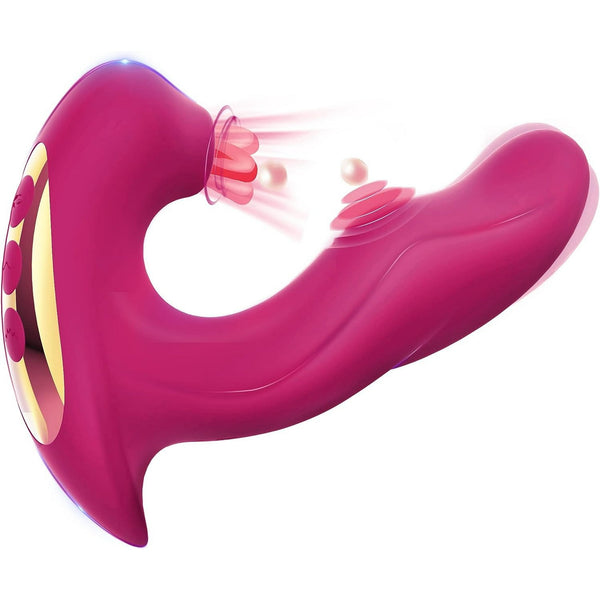 PoshGaze - G Spot Vibrator with Tapping, Vibration & Sucking