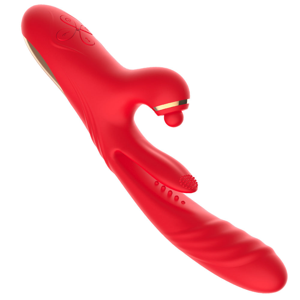 4 IN 1 Thrusting Vibrator with Licking, Vibration & Clit Tapping Amovibe 4 IN 1 Thrusting Vibrator with Licking, Vibration & Clit Tapping Amovibe