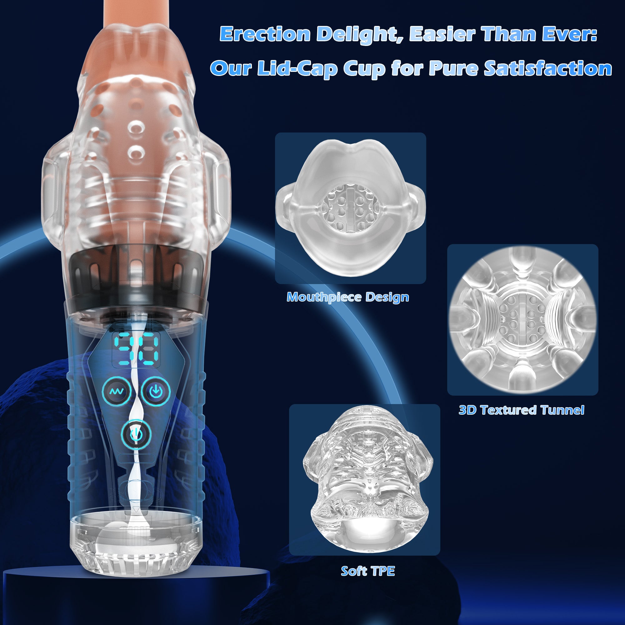 Alpha - Automatic Male Masturbator with Sucking & Vibrating Modes Amovibe Alpha - Automatic Male Masturbator with Sucking & Vibrating Modes Amovibe