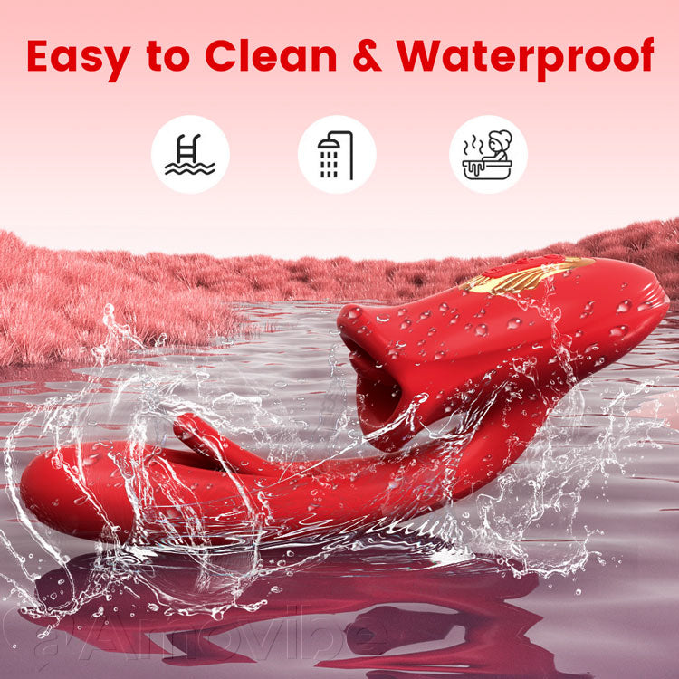 G Spot Flapping Vibrator with Kissing Function Vibrating Tongue