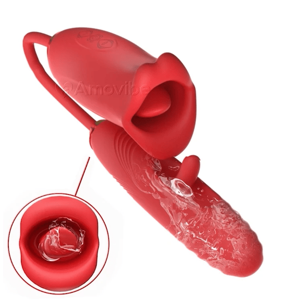 Amara Pro+ G Spot Flapping Vibrator with Kissing Function & Vibrating Tongue