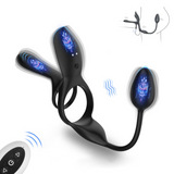 Vibrating Cock Ring with Anal Plug