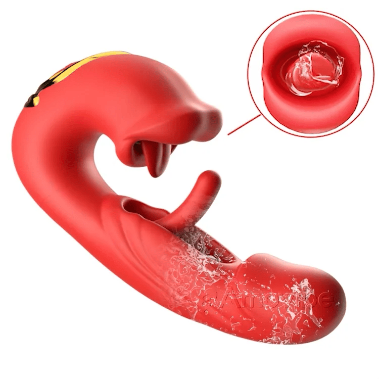 Clitoral vibrator with kissing mouth and vibration