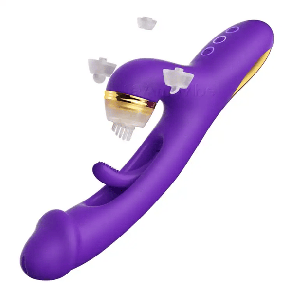G-pro 3 Ultra - Innovative Flapping G-spot Vibrator with Replaceable Silicone Sleeves for Tapping, Sucking, Tickling & Licking Function