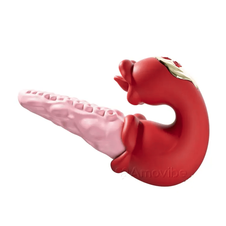 2-in-1 Octopus Tongue-Tease Vibrator – 10 Vibration Modes