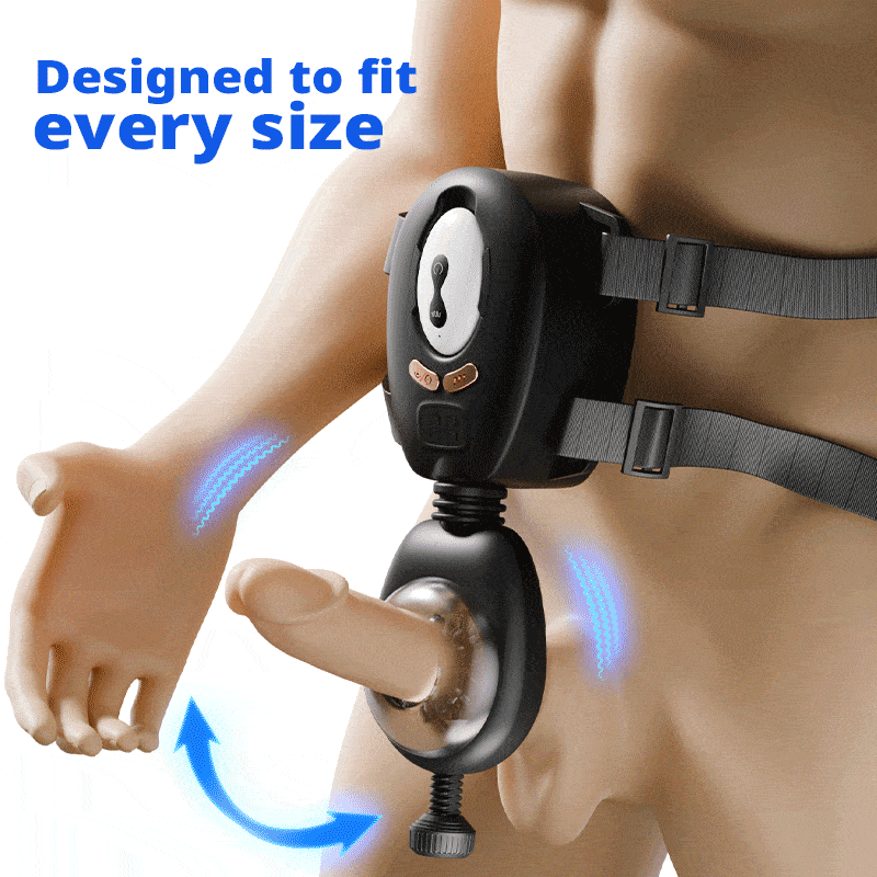 Wearable masturbator, adjustable tightness, remote control