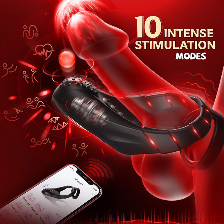 App-Controlled 2-in-1 Dual Ring for Enhanced Pleasure