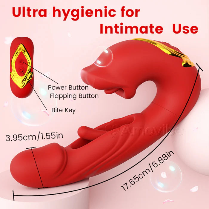 Clitoral vibrator with kissing mouth and vibration