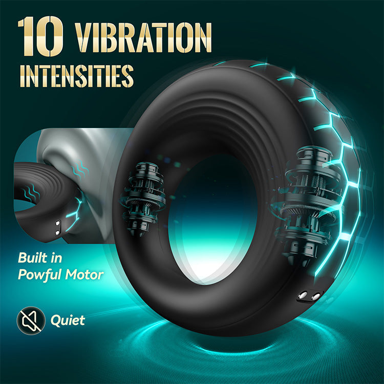 LED Vibrating Cock Ring with 10 Intensity Modes