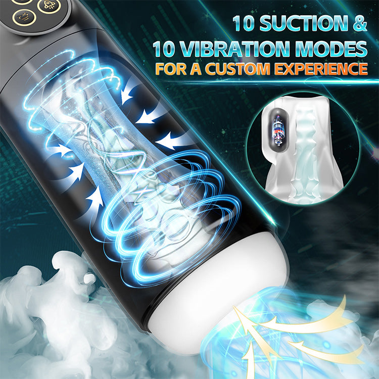 Automatic Male Masturbator with 10 Vibration and Suction Modes