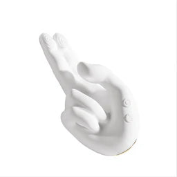 Hand-Shaped Heating Vibrator with 10 Vibration Modes, 10 Tapping Patterns & Dual-Finger Stimulation