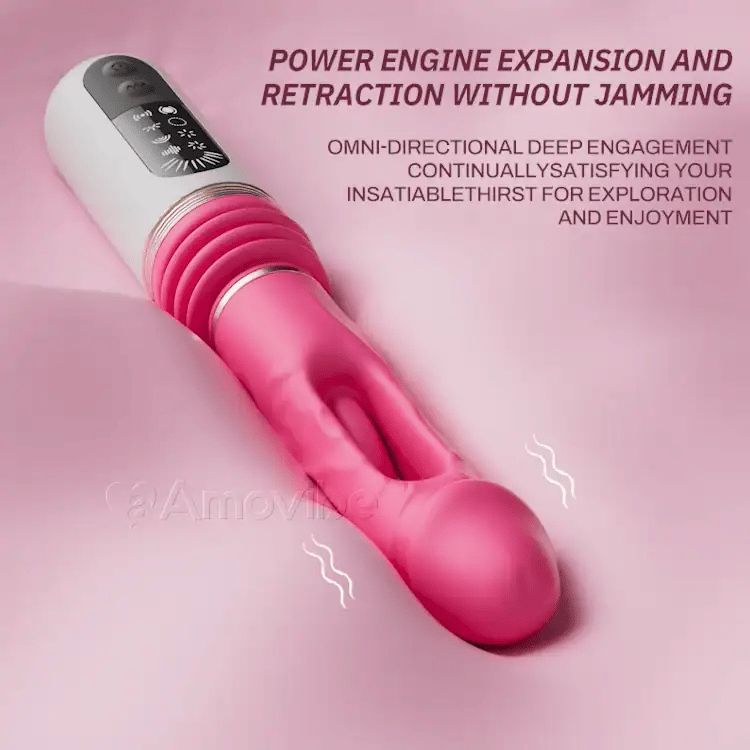 Thrusting Dildo Vibrator with Flapping & Vibrating Patterns（Suction Base Included）