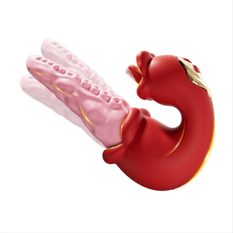 2-in-1 Octopus Tongue-Tease Vibrator – 10 Vibration Modes