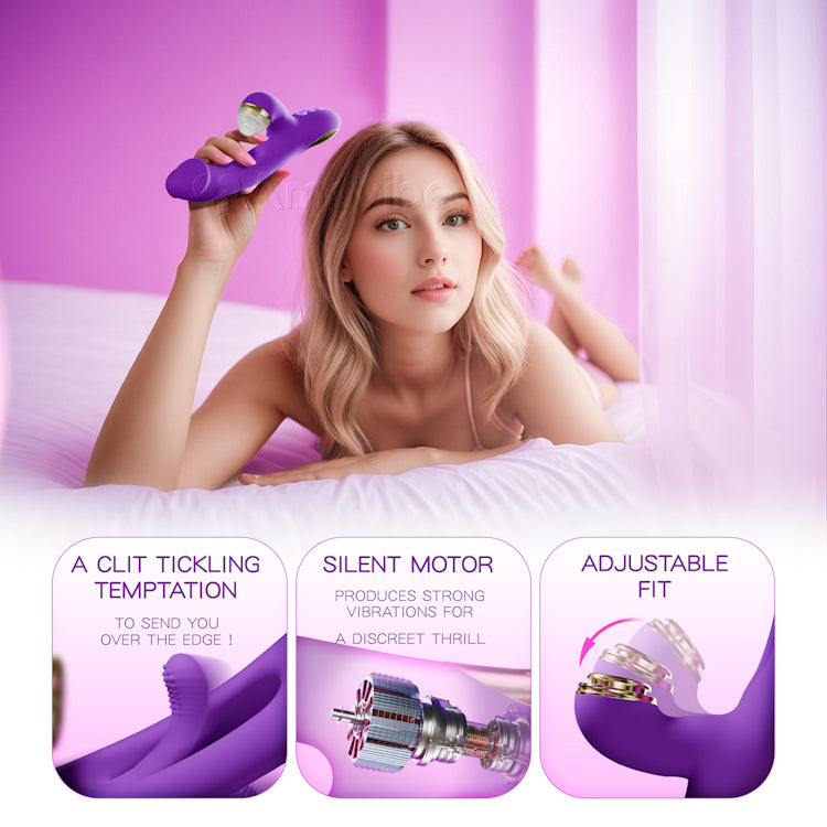 G Pro Ultra - Innovative Flapping G spot Vibrator with Replaceable Silicone Sleeves for Tapping, Tickling & Licking Function