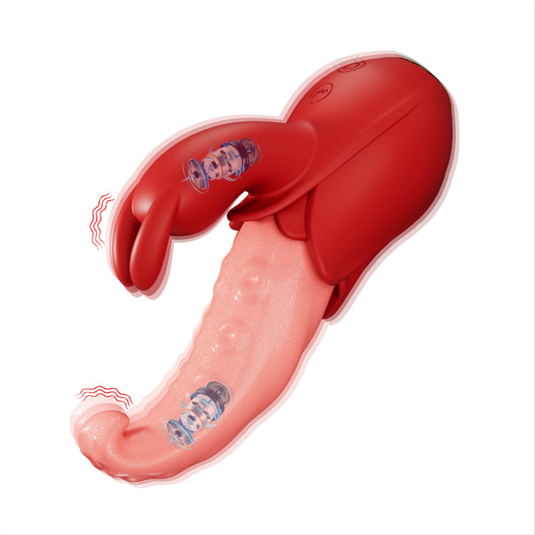 Tongue vibrator| Dual Stimulation, 10 Intensity Levels & Silent Pleasure