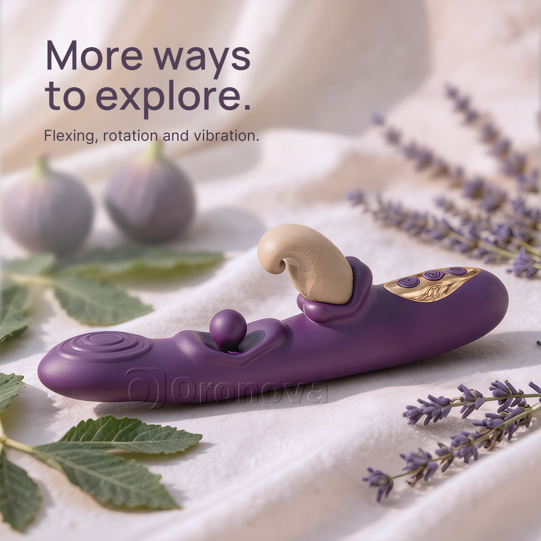 3-in-1 Flexible Vibrator with Rotating Ball