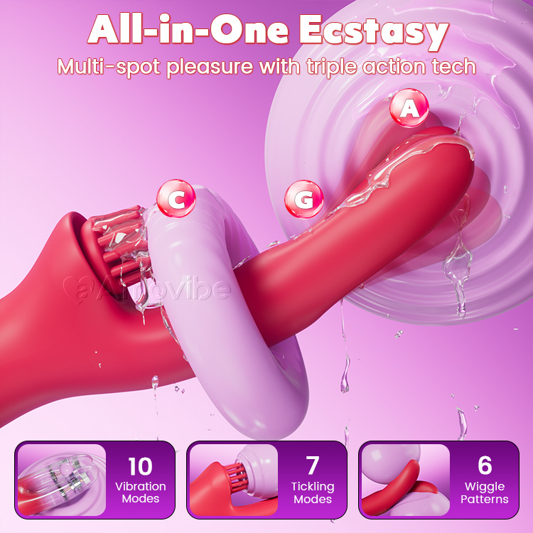Sensual Come-Hither Rabbit Vibrator with Tickling Vibration Amovibe Sensual Come-Hither Rabbit Vibrator with Tickling Vibration Amovibe
