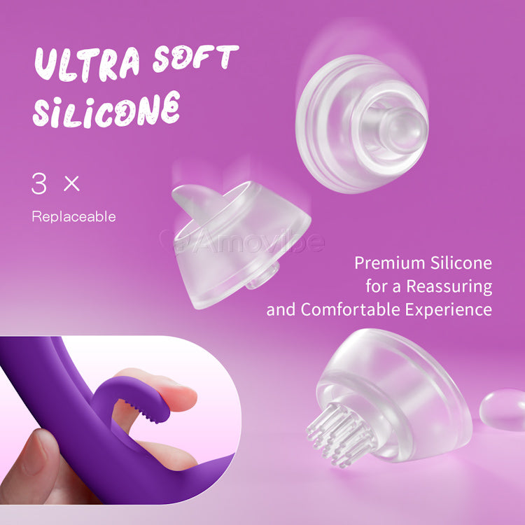 G Pro Ultra - Innovative Flapping G spot Vibrator with Replaceable Silicone Sleeves for Tapping, Tickling & Licking Function