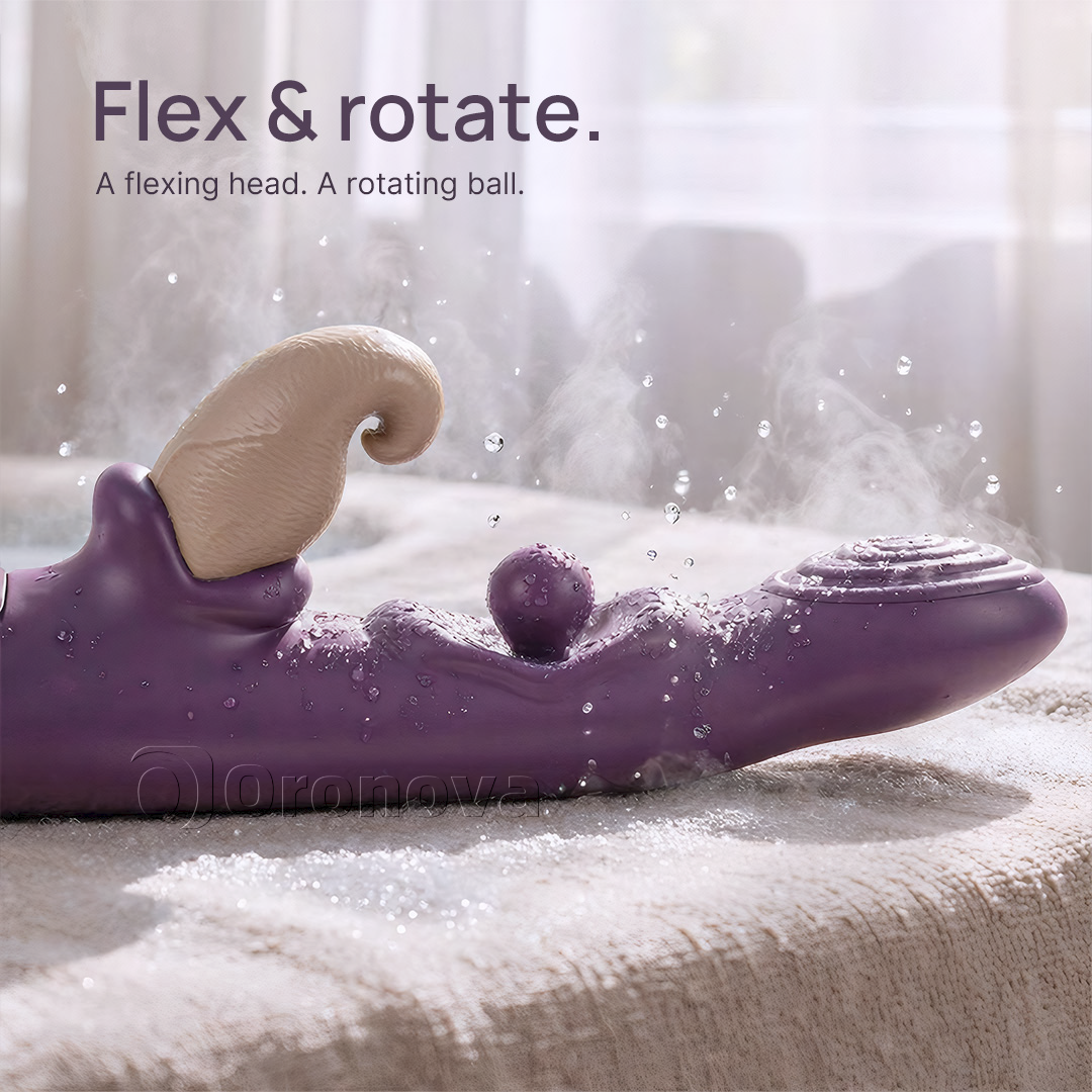 3-in-1 Flexible Vibrator with Rotating Ball