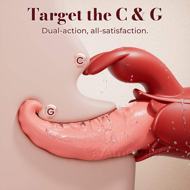 Tongue vibrator| Dual Stimulation, 10 Intensity Levels & Silent Pleasure