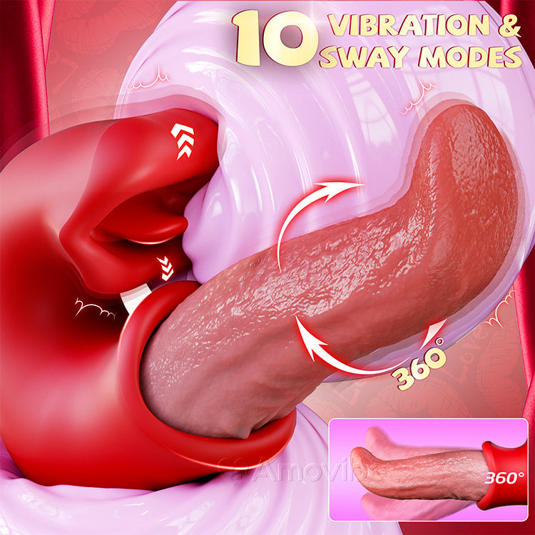 3-in-1 Women's Vibrator – G-Spot Thrusting & Licking Toy