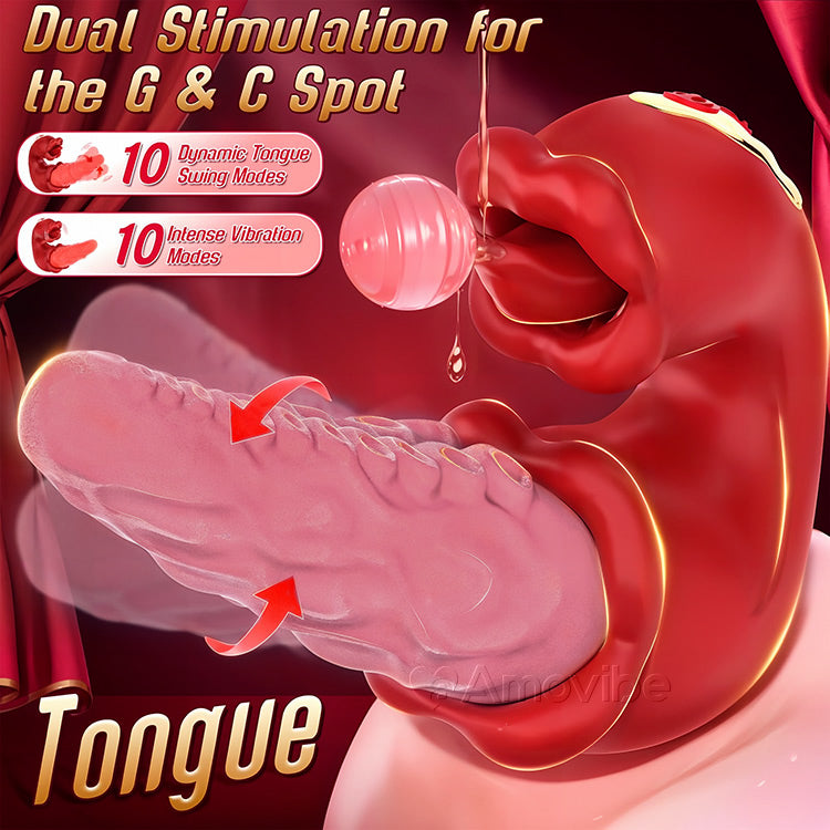 2-in-1 Octopus Tongue-Tease Vibrator – 10 Vibration Modes