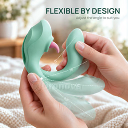 Tongue & Tapping 2-in-1 Vibrator – Clitoral Licking Stimulation, 7 Licking & 7 Tapping Modes
