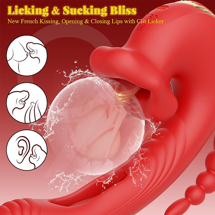 5-in-1 App-Controlled Vibrator with Licking, Flapping & Sucking Modes