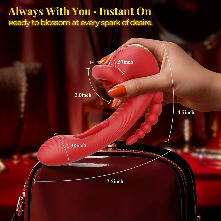 5-in-1 App-Controlled Vibrator with Licking, Flapping & Sucking Modes