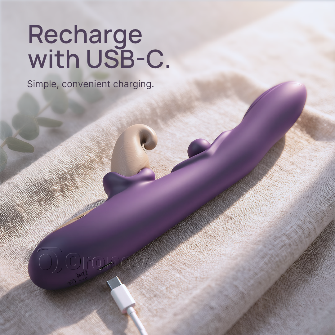 3-in-1 Flexible Vibrator with Rotating Ball