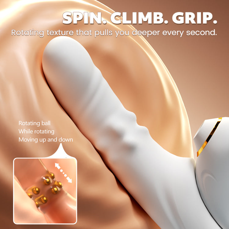 App-Controlled Split 2-in-1 Suction & Thrusting Vibrator