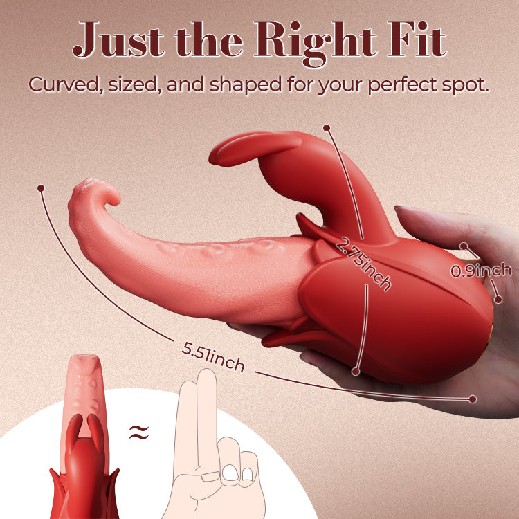 Tongue vibrator| Dual Stimulation, 10 Intensity Levels & Silent Pleasure