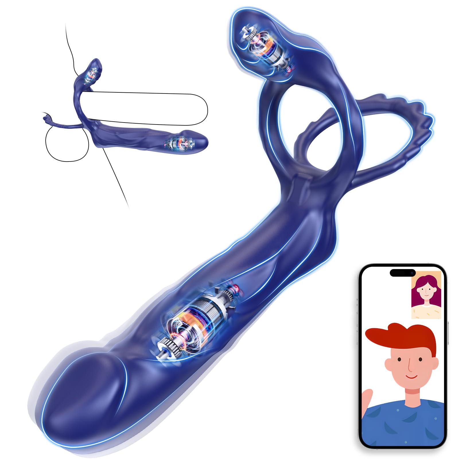 Strap-On Penis & Vibrating Sleeve – Cock Ring for Clitoral & G-Spot Stimulation
