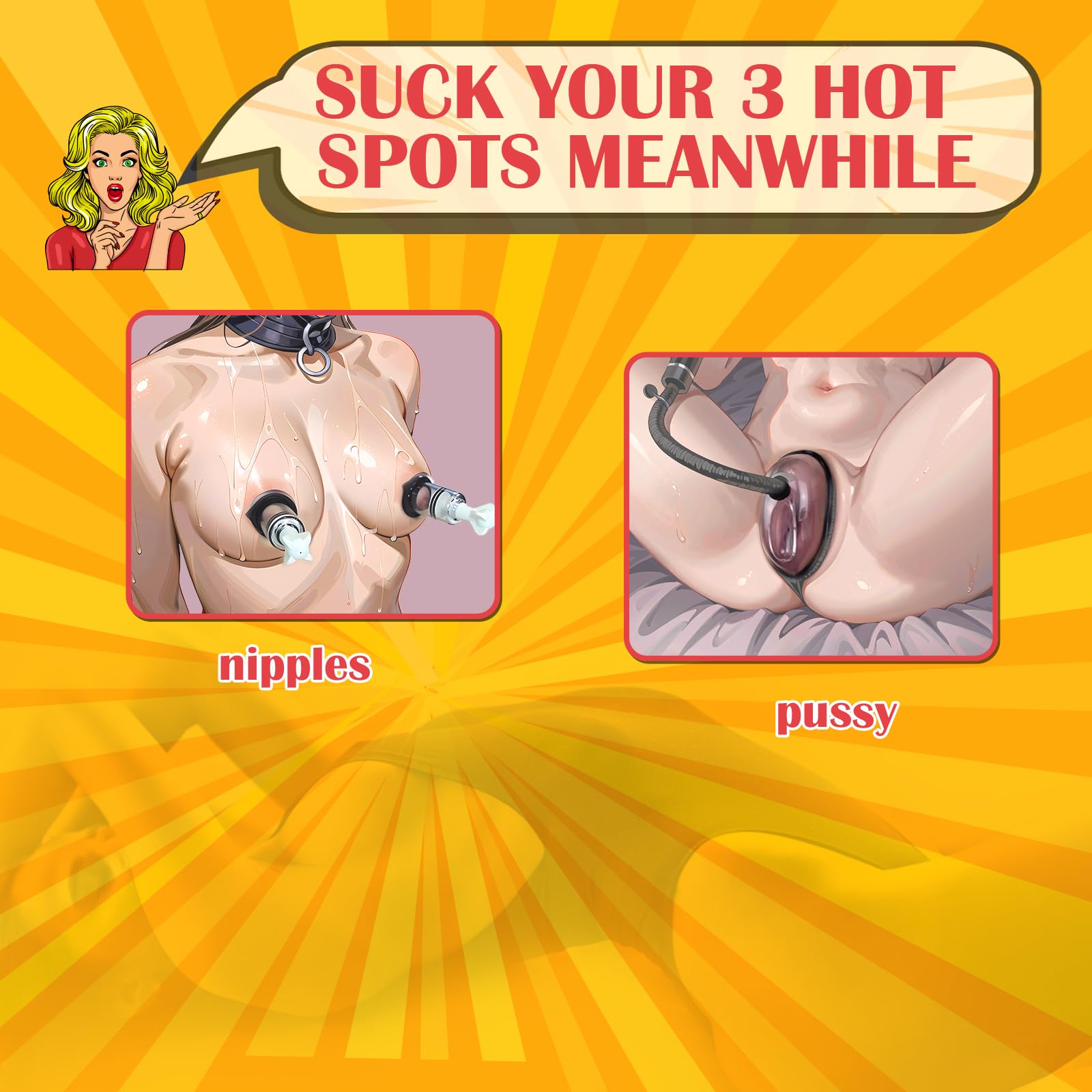 Pussy & Clitoral Pump Set – 2 Vagina Pumps with Nipple Suckers