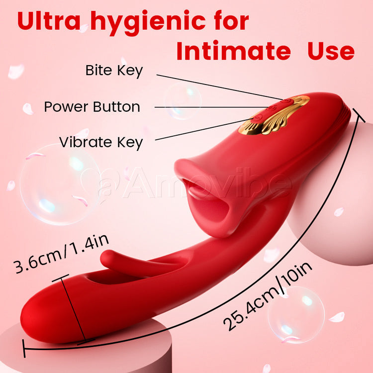 G Spot Flapping Vibrator with Kissing Function Vibrating Tongue