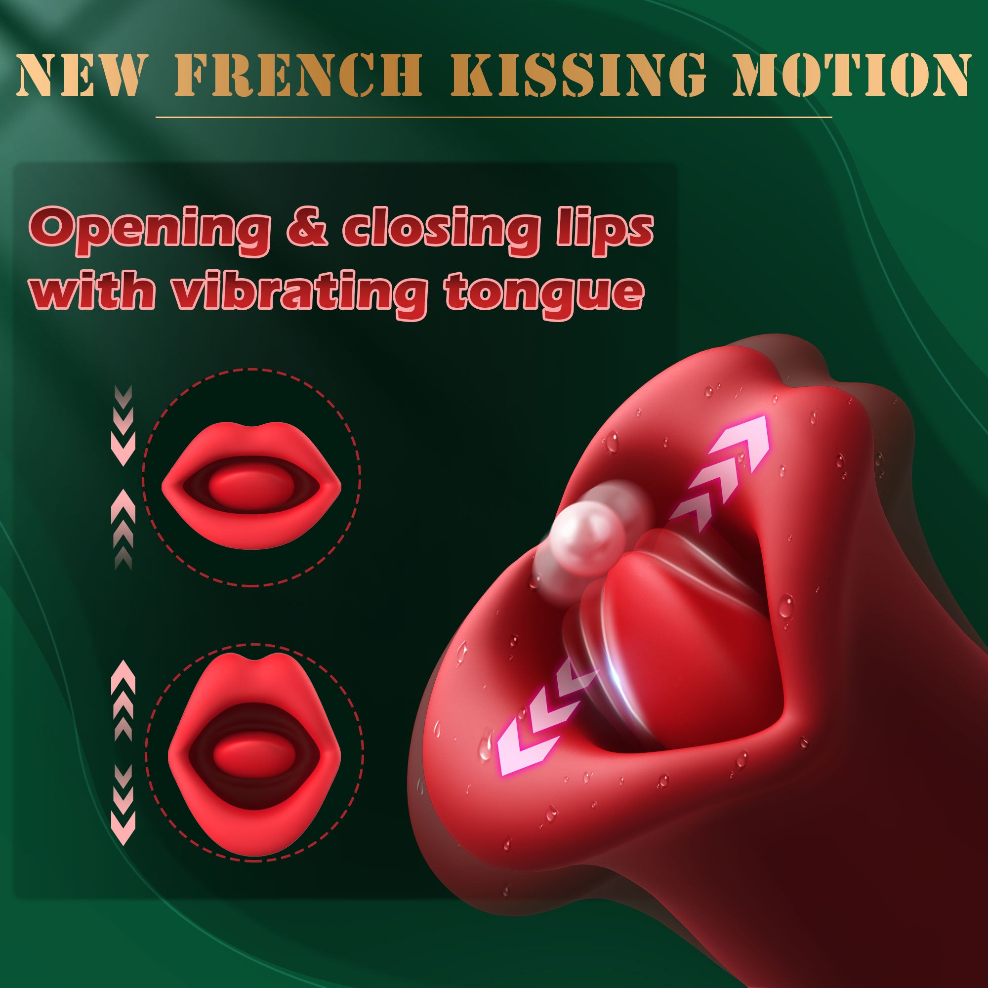Mouth Vibrator with Kissing Function & Vibrating Tongue Amovibe Mouth Vibrator with Kissing Function & Vibrating Tongue Amovibe