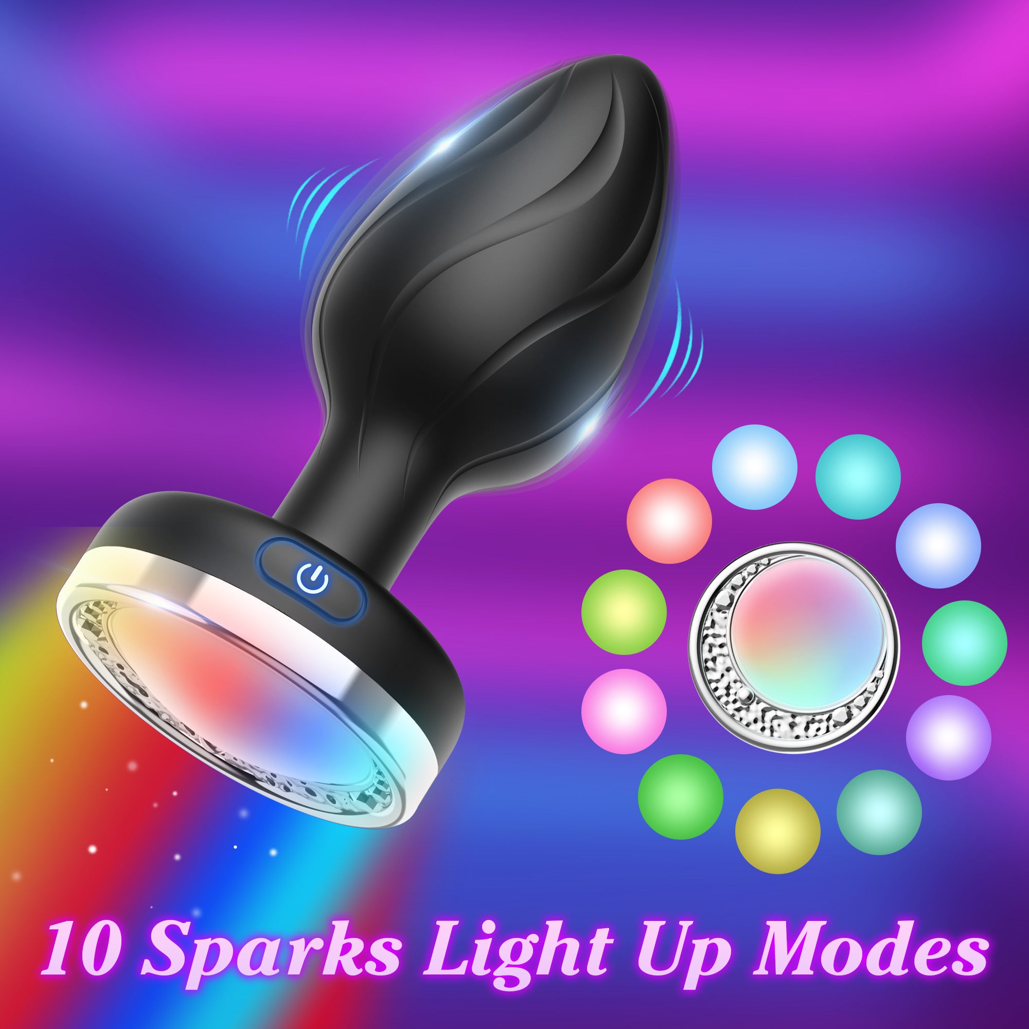 Vibrating Anal Plug with LED Amovibe Vibrating Anal Plug with LED Amovibe