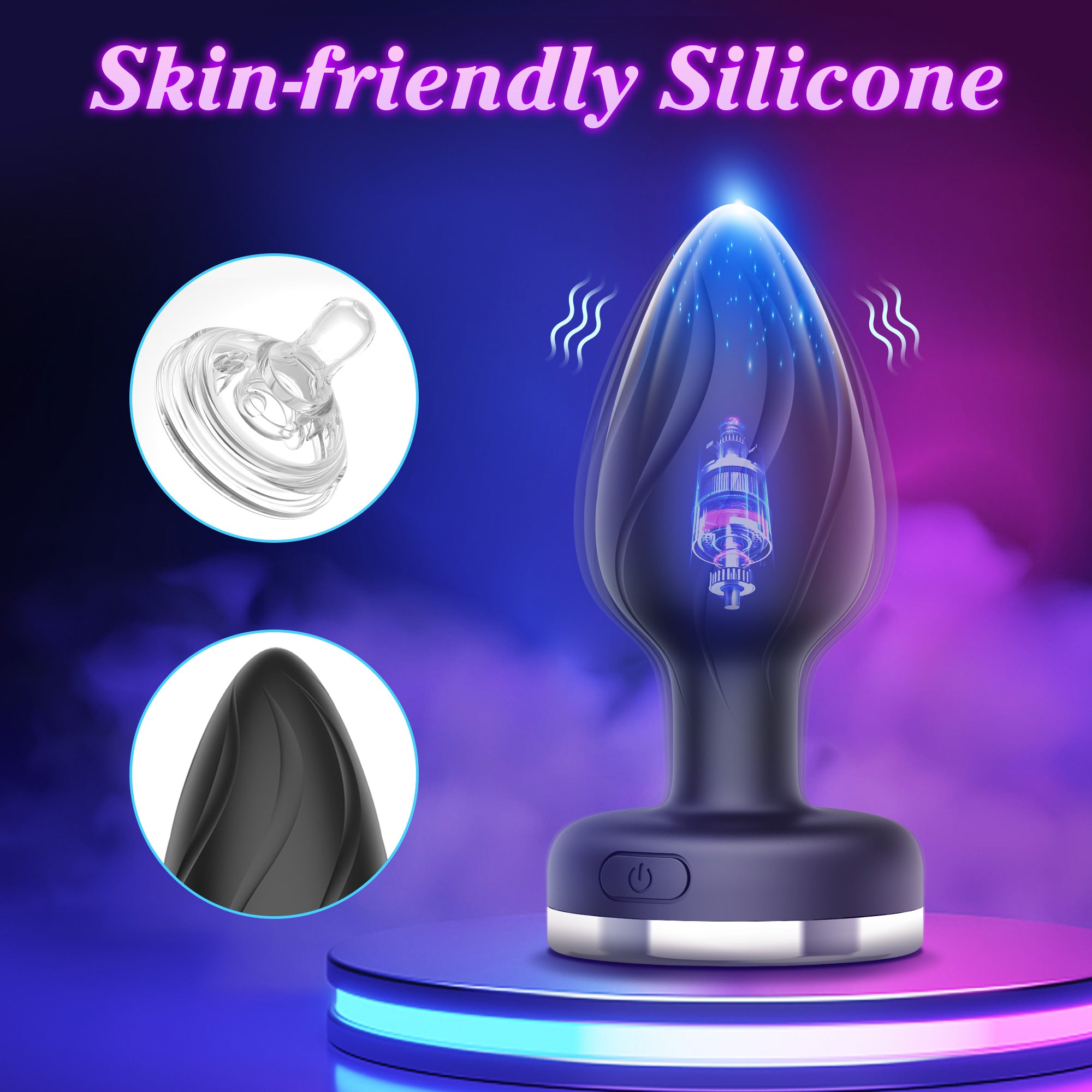Vibrating Anal Plug with LED Amovibe Vibrating Anal Plug with LED Amovibe